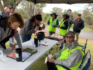FoWH members Alison Crofts at the registration table